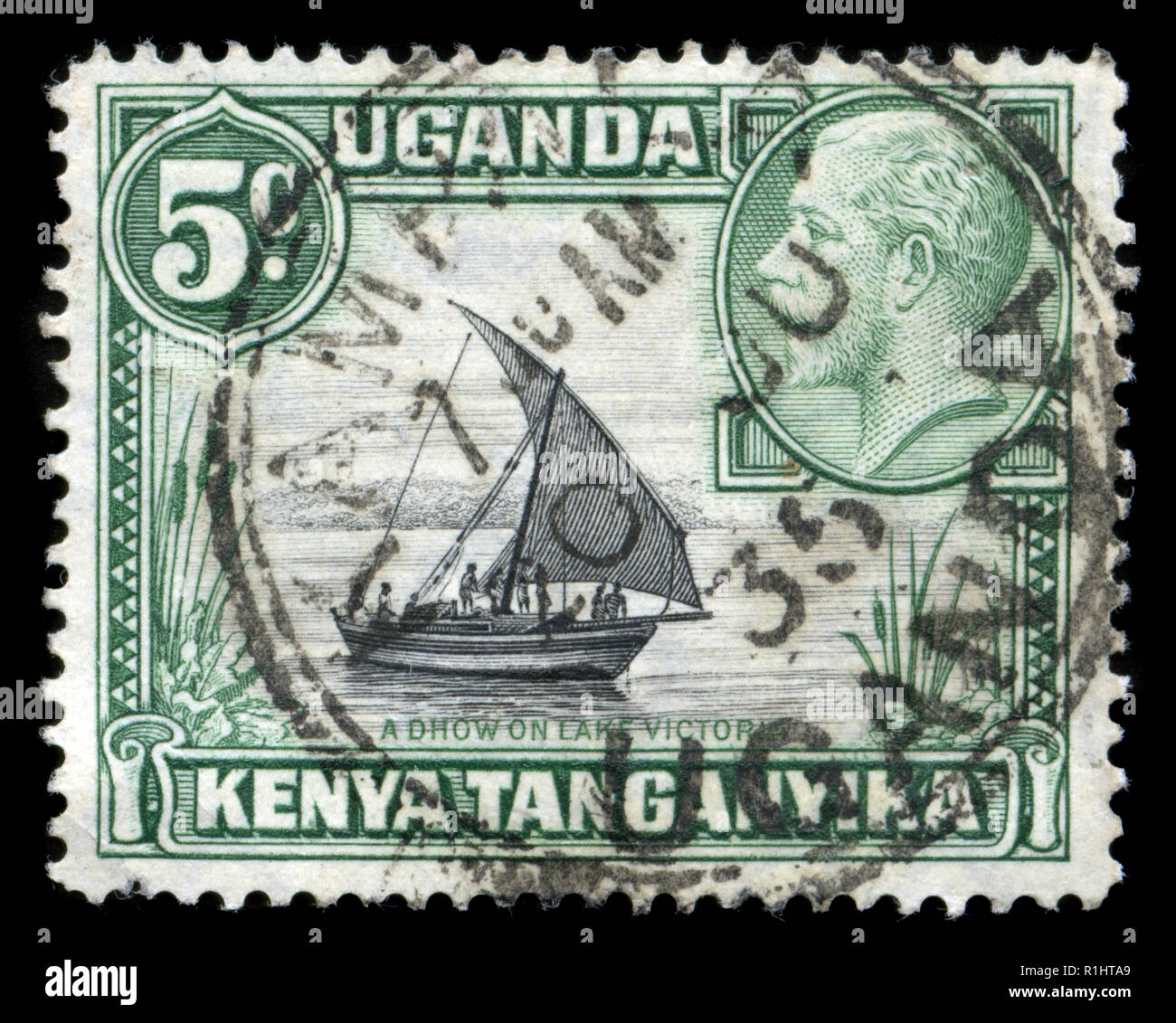 Postage stamps from British East Africa (Kenya, Uganda, Tanganika) in