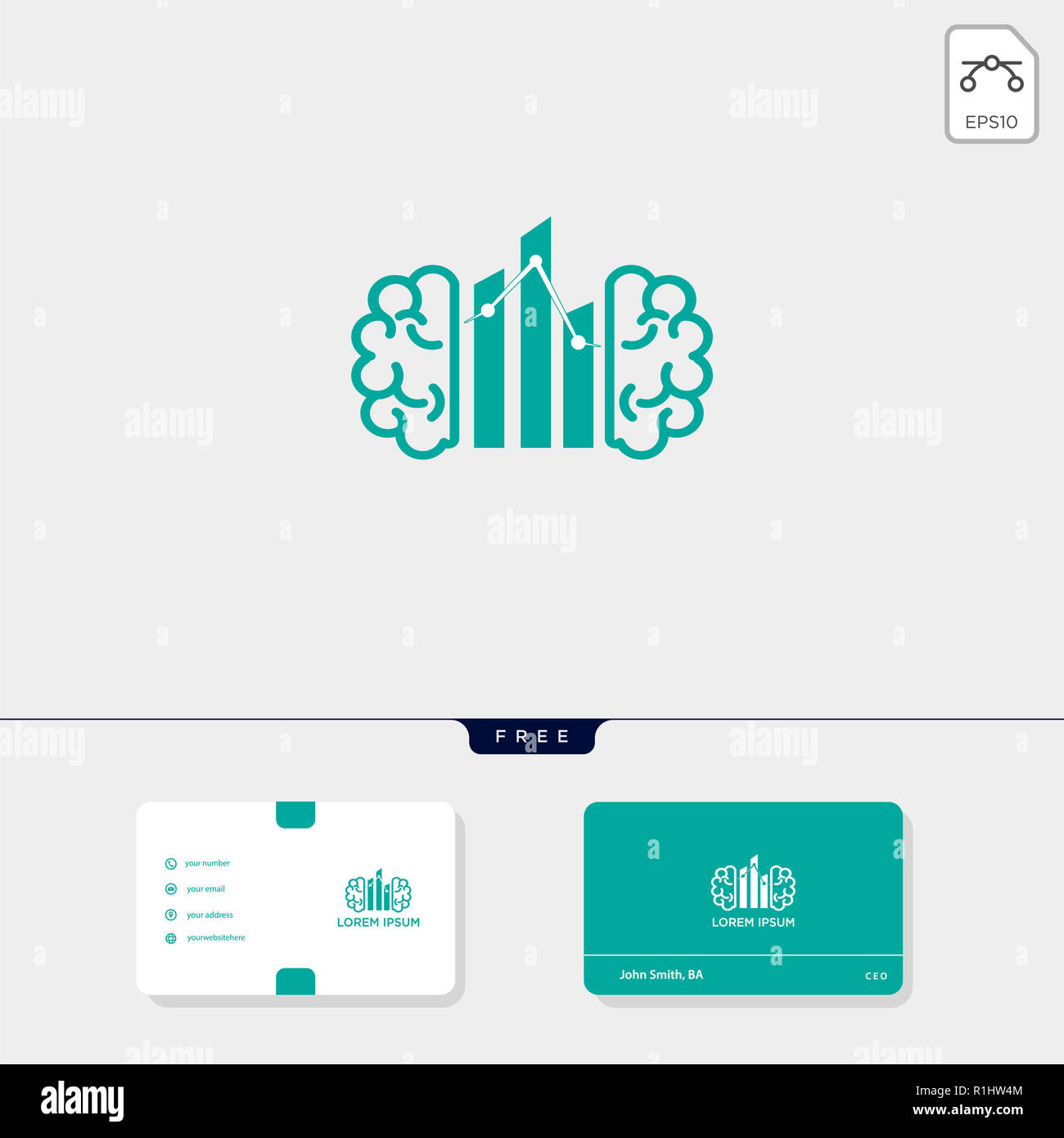 Brain premium logo template for your business and business card design ...