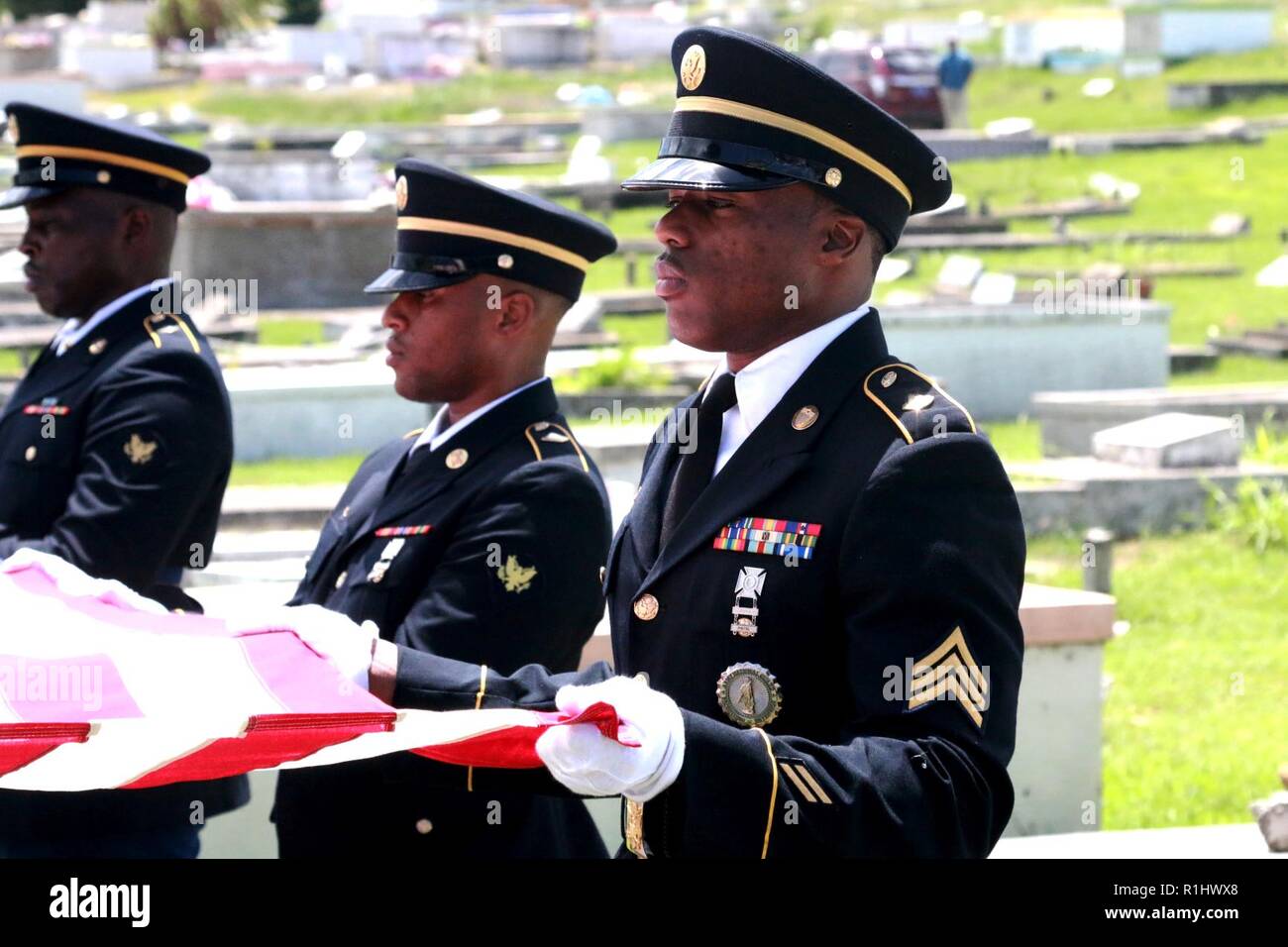 Virgin Islands National Guard Sgt. Leon Perkins and other members of the Virgin Islands Army