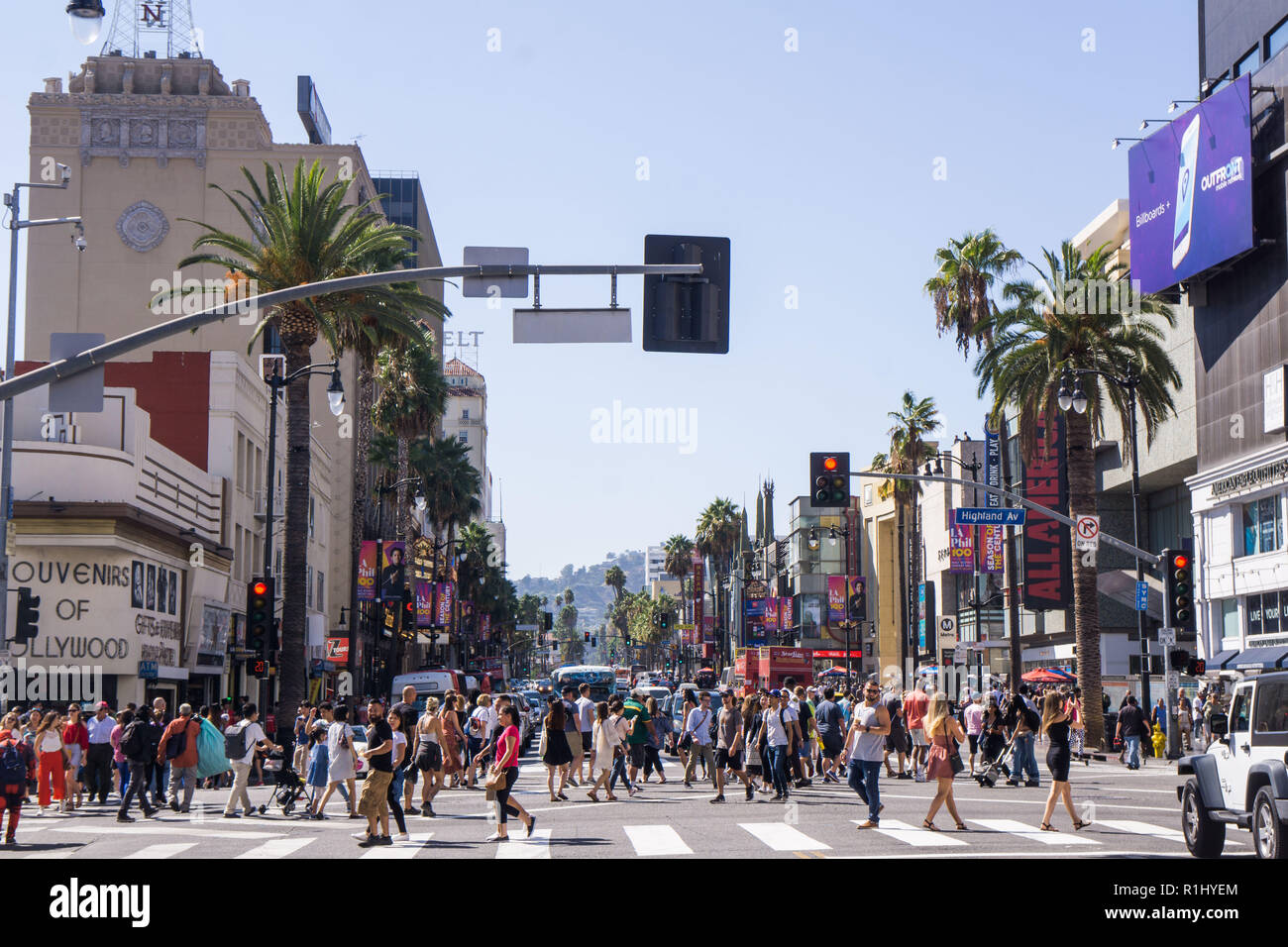 Hollywood Boulevard, California, USA Stock Photo