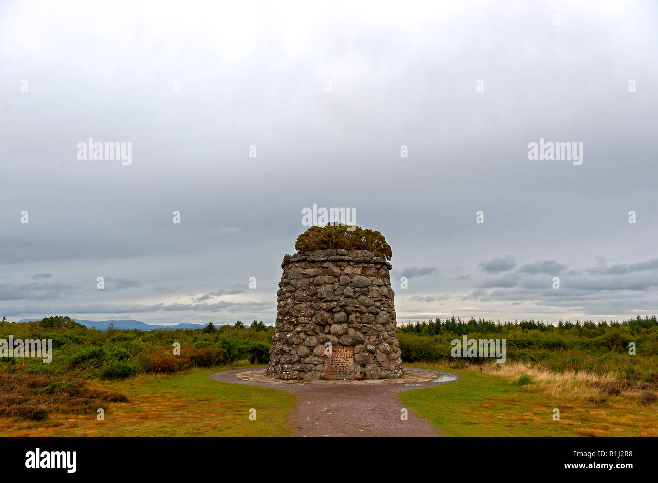 Monument at Culloden Battlefield Stock Photo