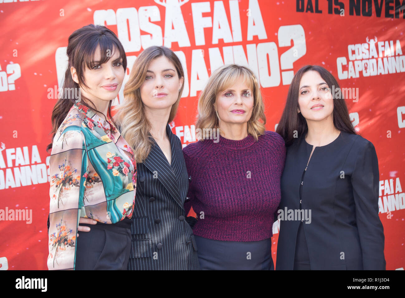 Roma, Italy. 12th Nov, 2018. Ilenia Pastorelli, Vittoria Puccini