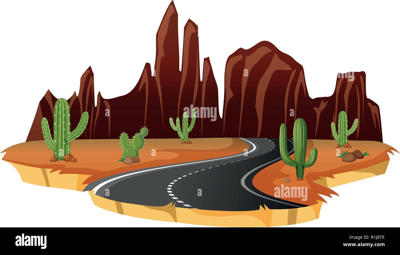 An isolated desert road illustration Stock Vector Image & Art Alamy