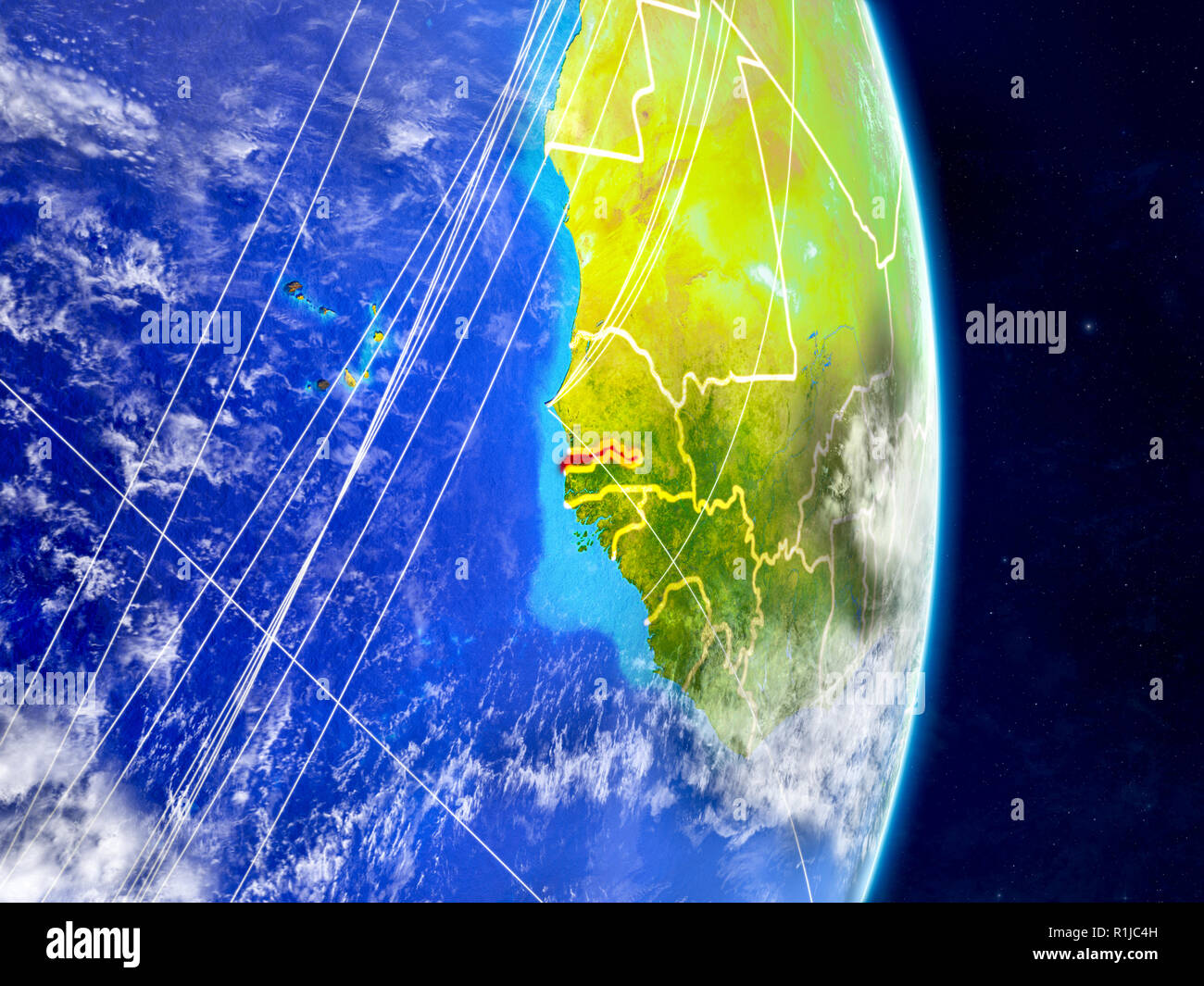 Gambia On Planet Earth With Networks Extremely Detailed Planet Surface gambia-on-planet-earth-with-networks-extremely-detailed-planet-surface
