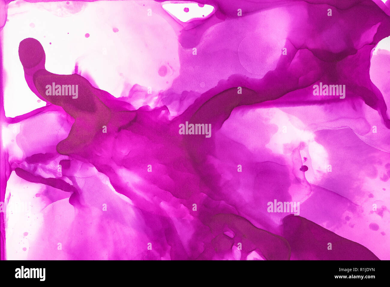 Alcohol Ink Splashes beautiful violet splashes of alcohol ink as abstract background Stock ...