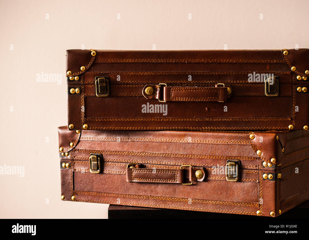 vintage stackable suitcases
