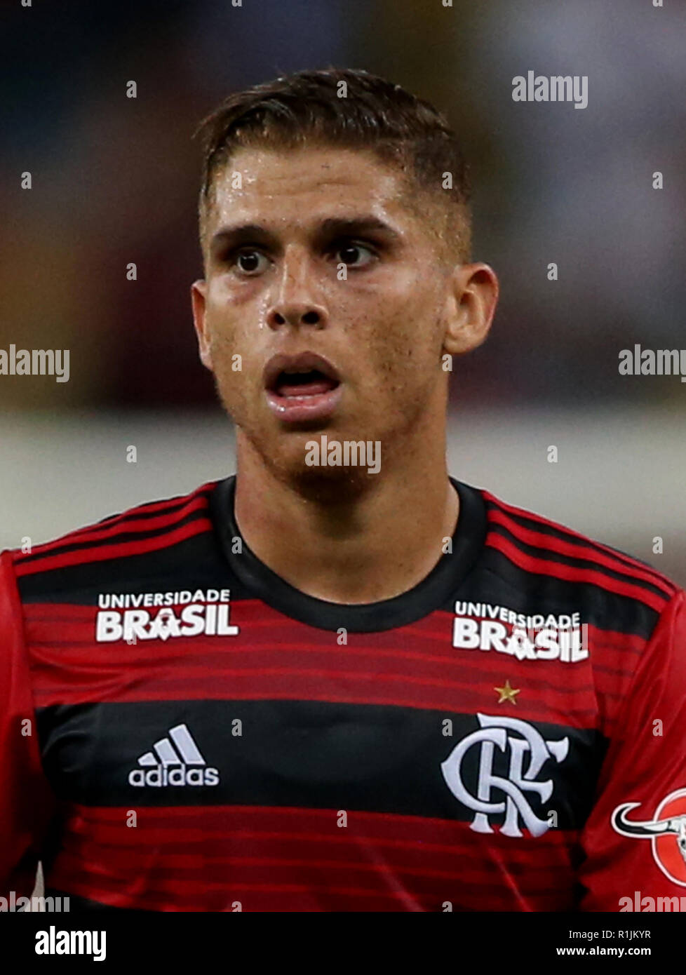 Brazilian Football League Serie A 2018 /  ( Club de Regatas do Flamengo ) -  Gustavo Leonardo Cuellar Gallego Stock Photo