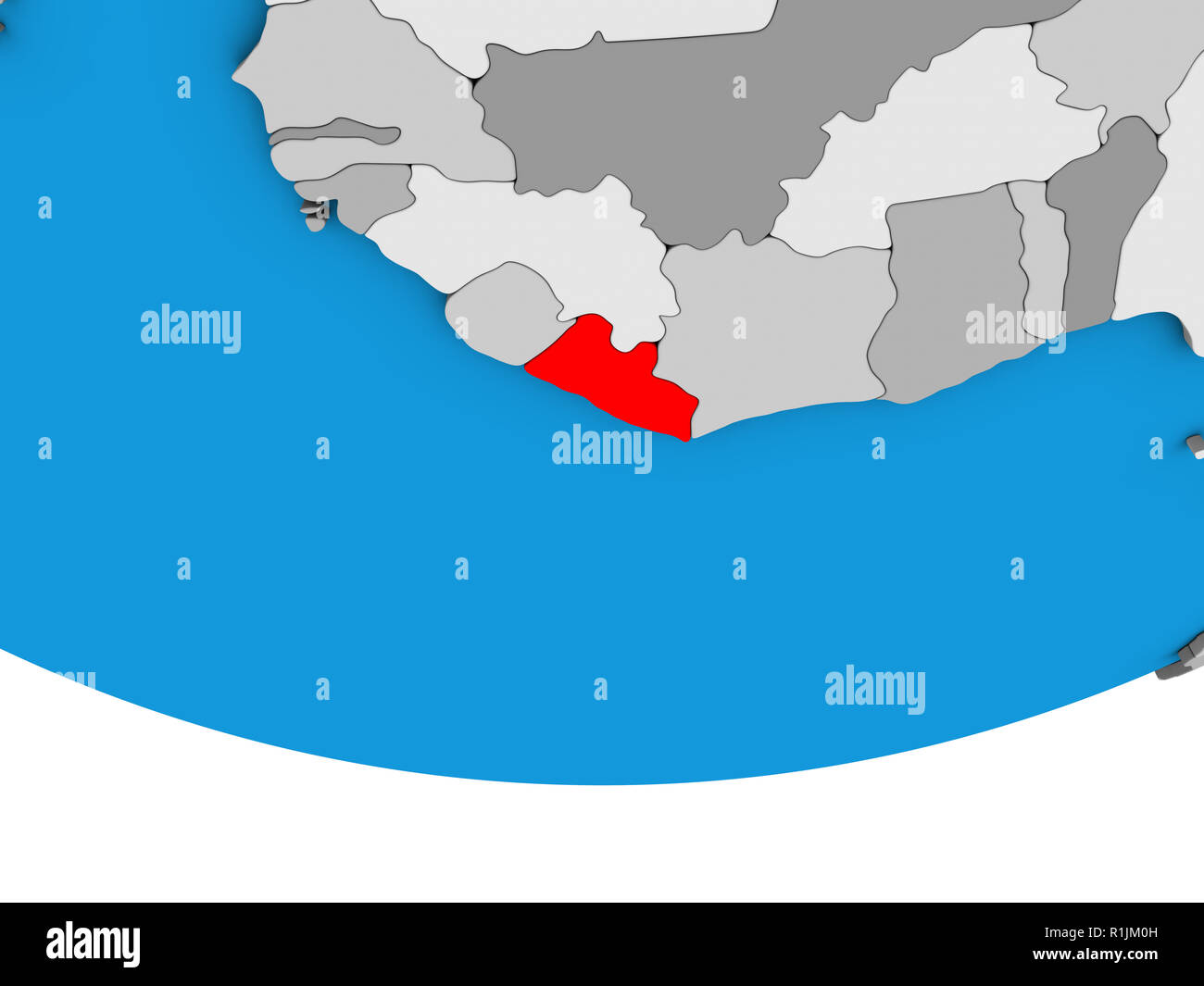 Simple political map liberia hi-res stock photography and images - Alamy