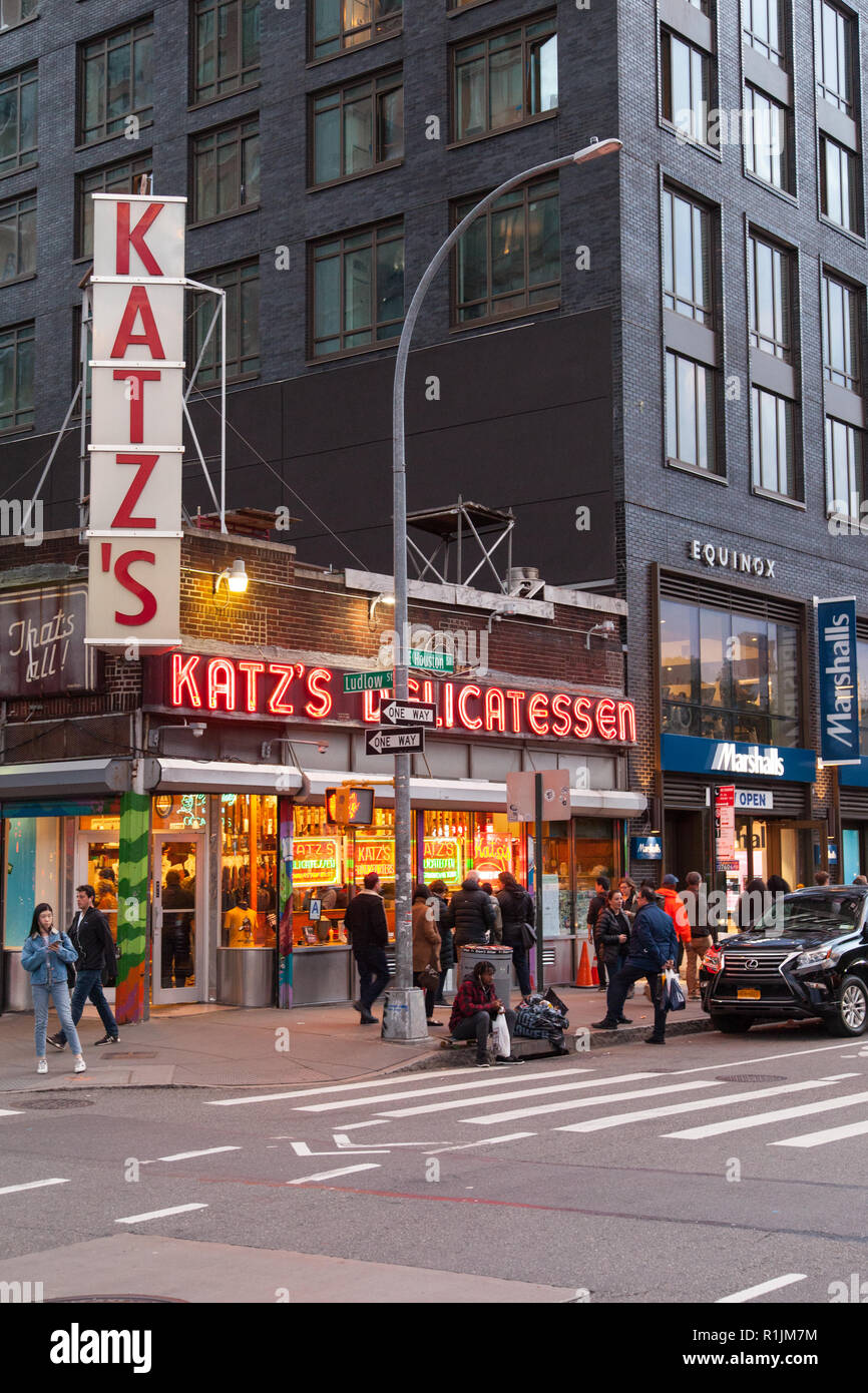 Katz's Deli, A Delicatessen diner on the Lower East Side, Manhattan