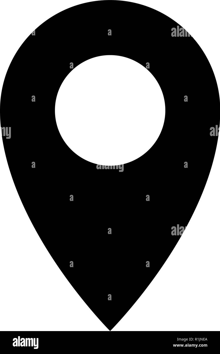 Map location glyph icon Black and White Stock Photos & Images - Alamy