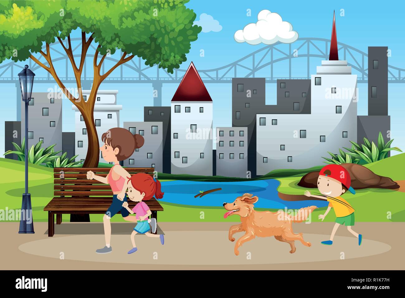 People at the park illustration Stock Vector Image & Art - Alamy