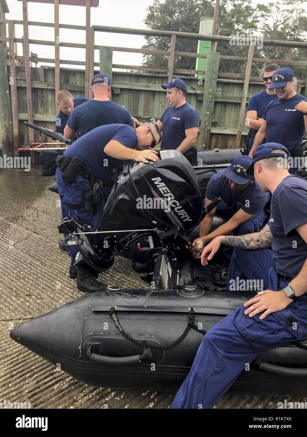 Crew members from Coast Guard Maritime Safety and Security Team Kings