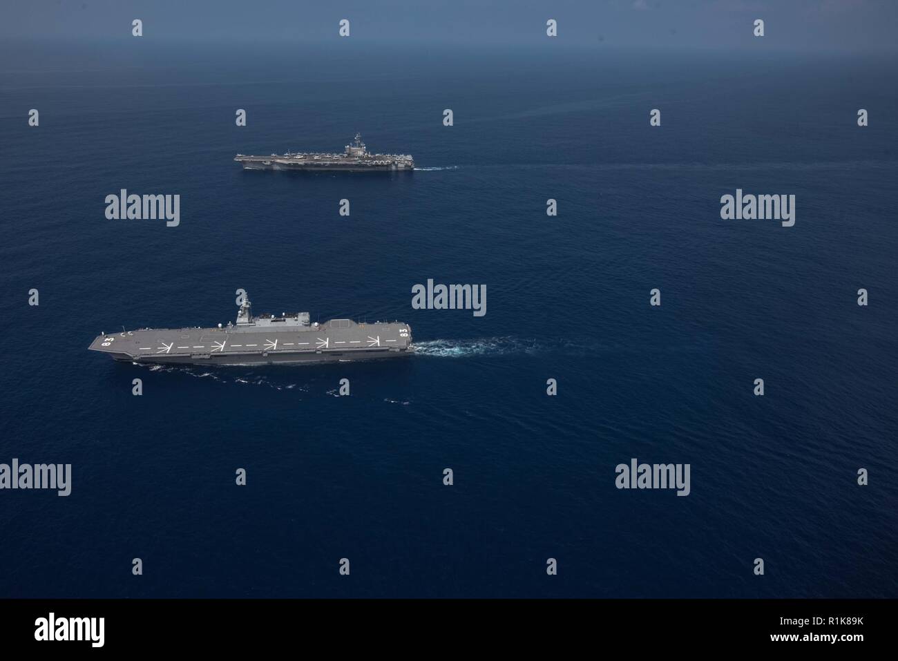 The Nimitz-class aircraft carrier USS 