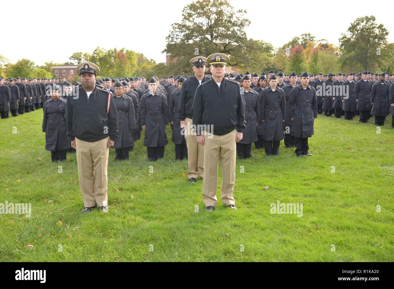 GREAT LAKES, Ill (September 11, 2018) Students at Training Support Center Great Lakes form up by