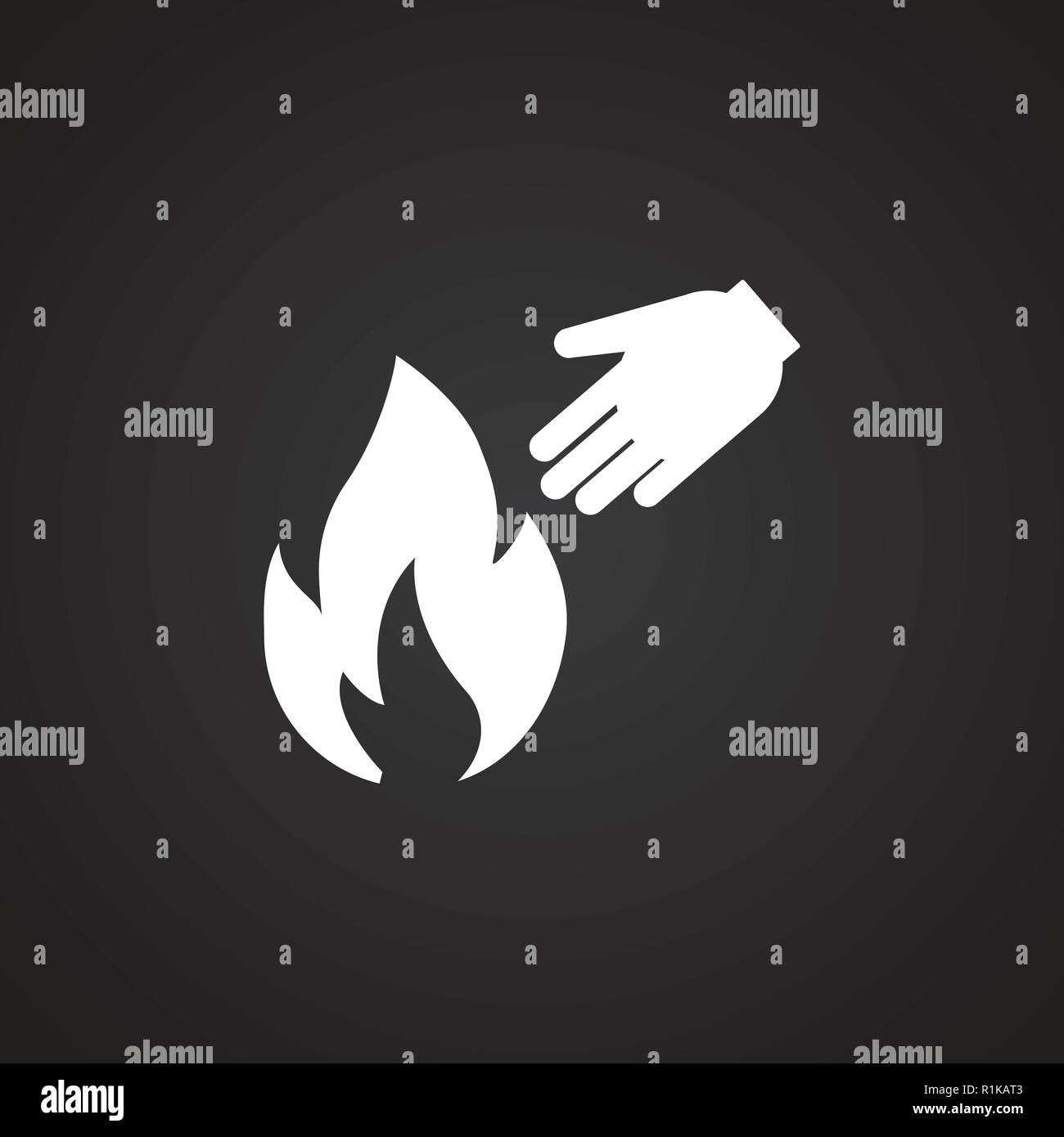 Fire hazard on black background icon Stock Vector Image & Art - Alamy