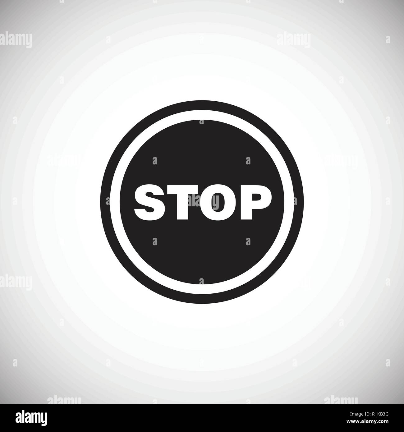 Stop sign on white background icon Stock Vector Image & Art - Alamy