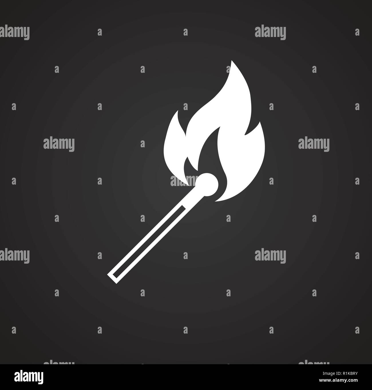 Fire sign on black background Stock Vector Image & Art - Alamy