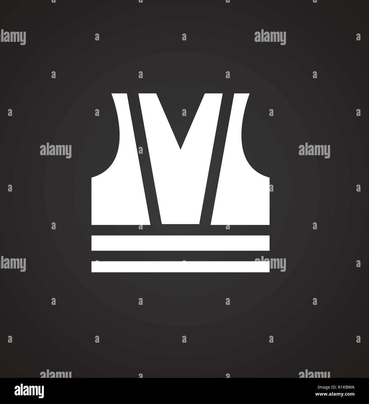 Safety reflective jacket sign on black background Stock Vector Image & Art Alamy