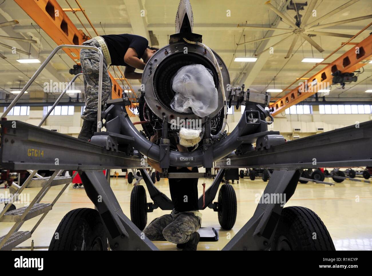 U.S. Air Force Airmen, from the 18th Component Maintenance Squadron ...