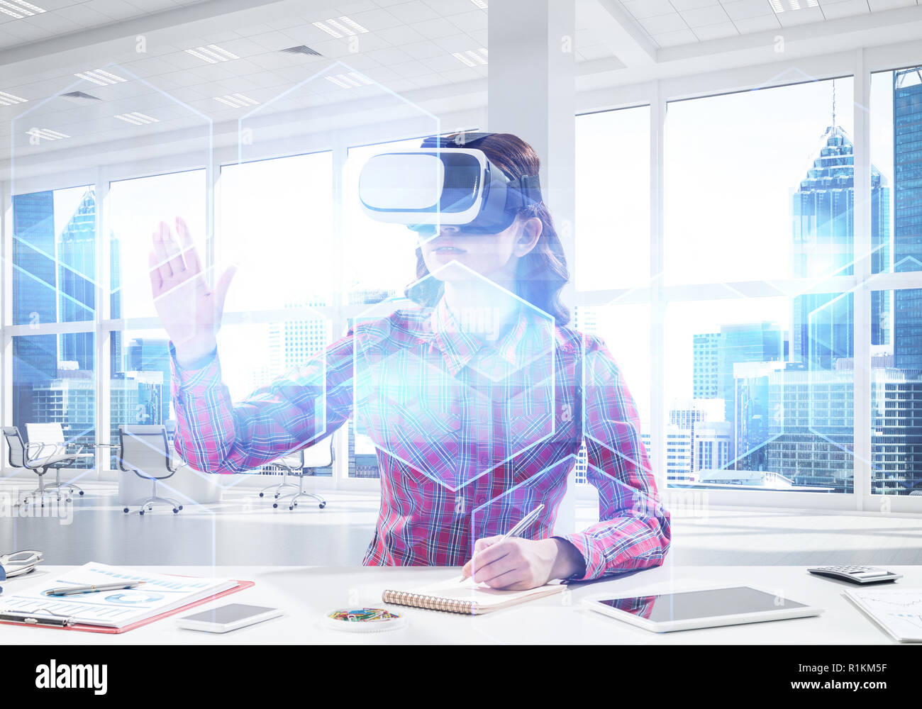 Student hologram concept virtual reality hi-res stock photography and ...