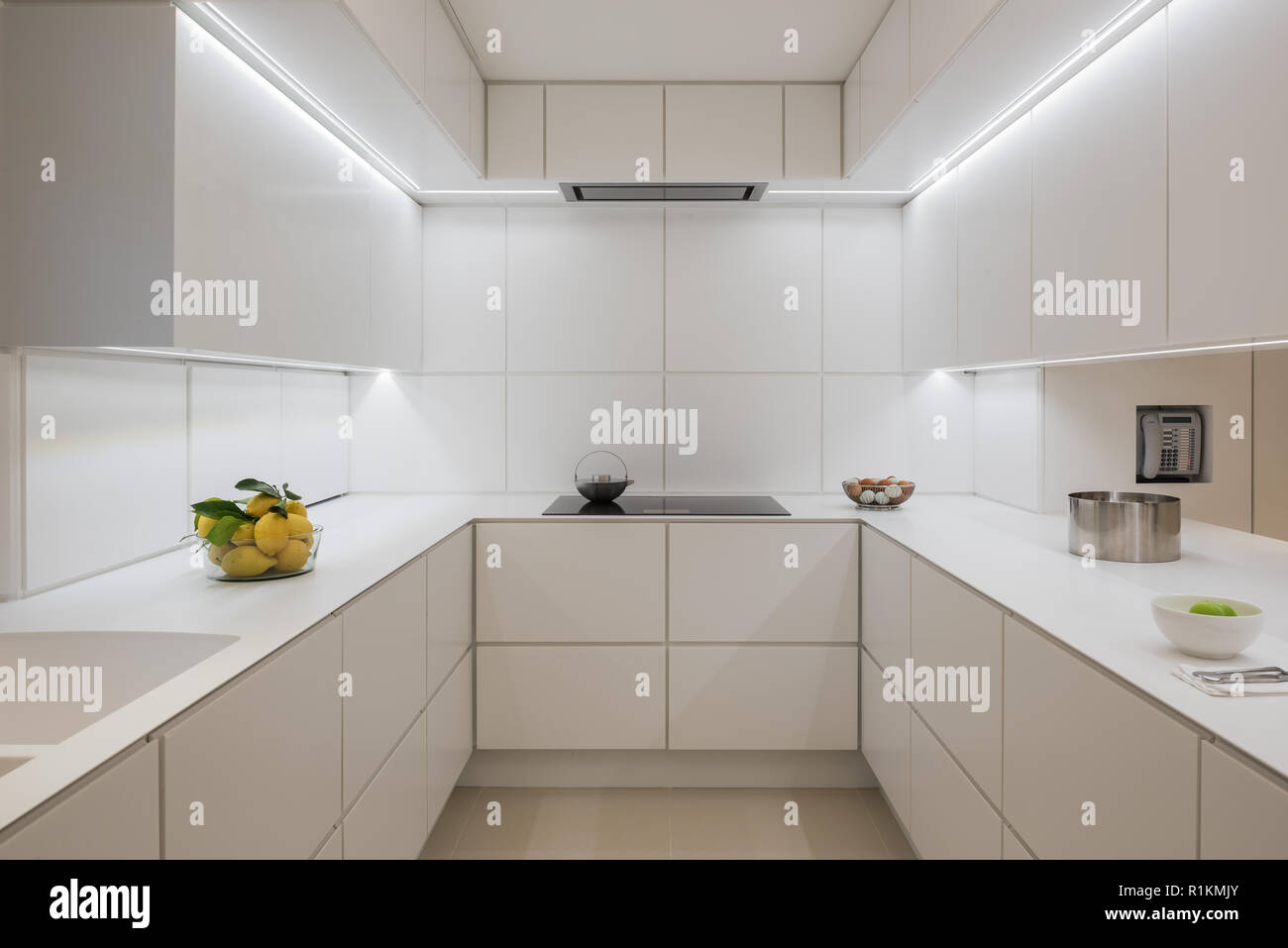White modern kitchen Stock Photo