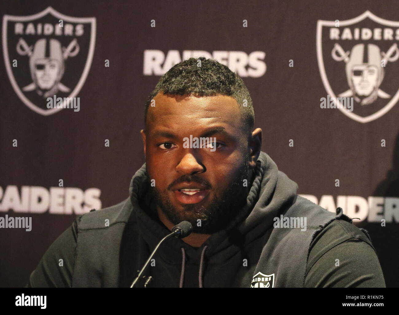 Oakland Raiders Press Conference at the London Hilton, Wembley, UK ahead of their NFL UK