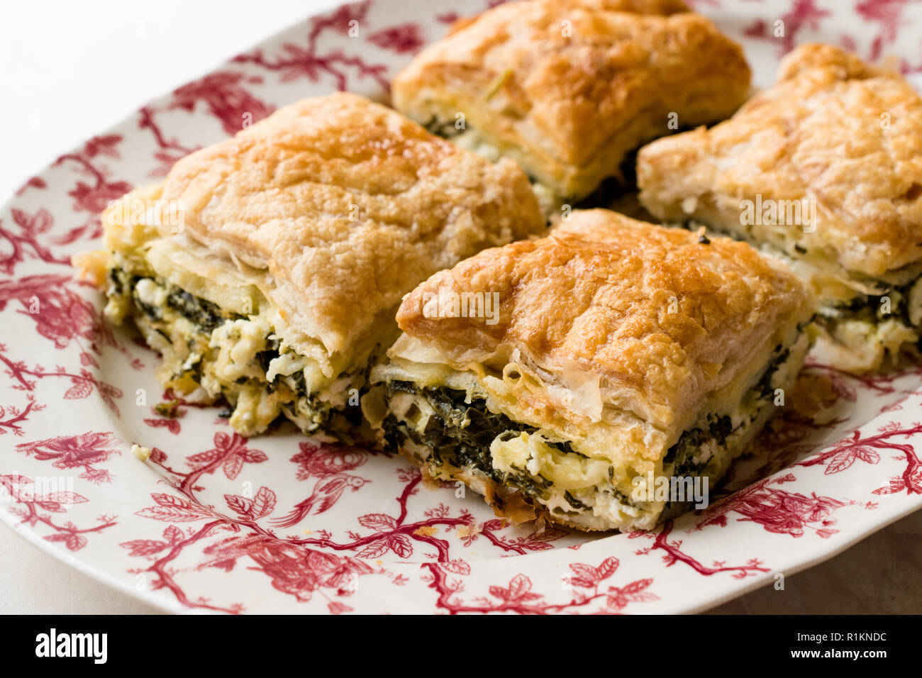 Turkish Borek Talas Boregi / Burek with Spinach and Cheese made with