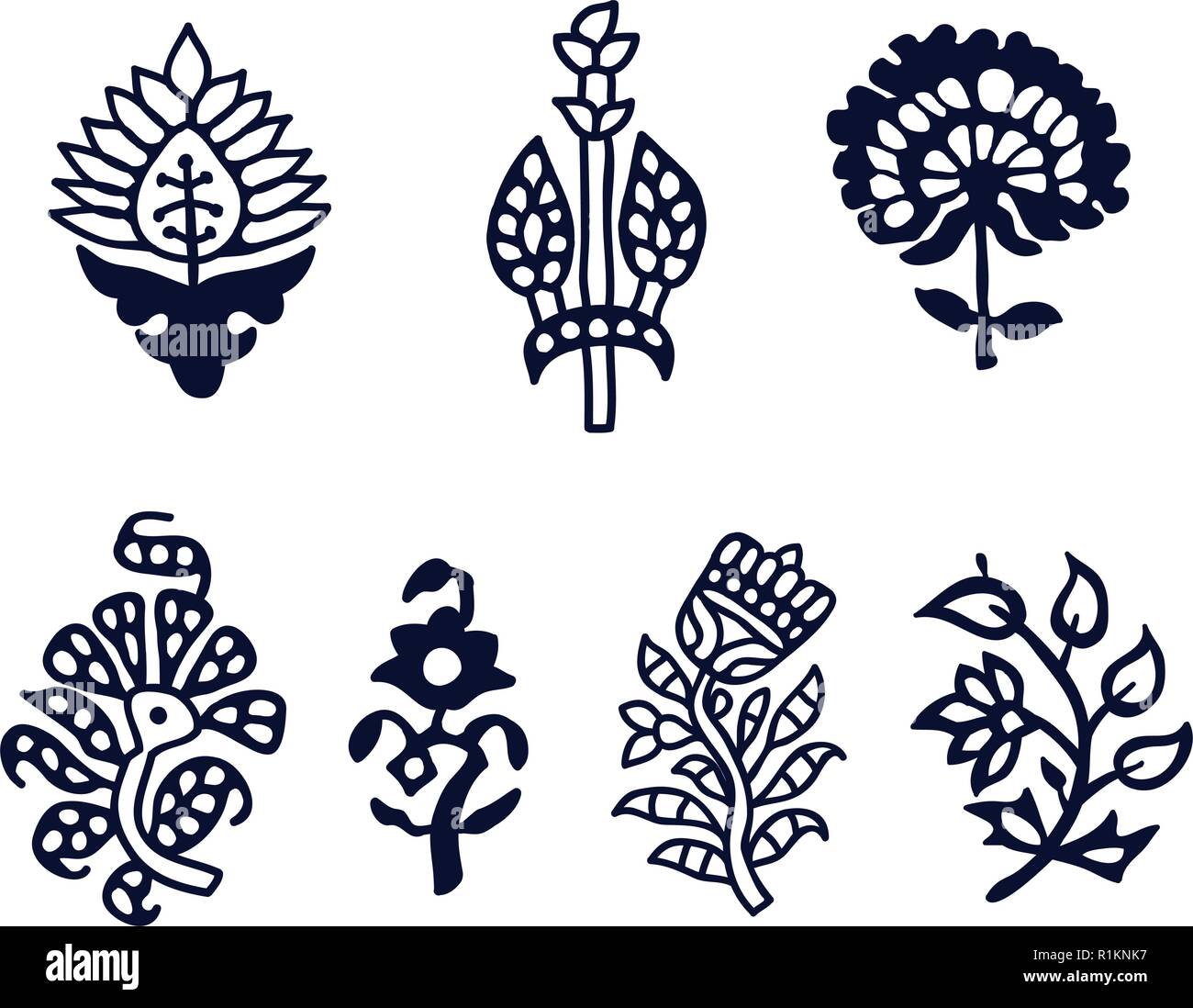 https://c8.alamy.com/comp/R1KNK7/set-of-7-wood-block-print-floral-elements-traditional-oriental-ethnic-motifs-of-india-kashmir-monochrome-R1KNK7.jpg