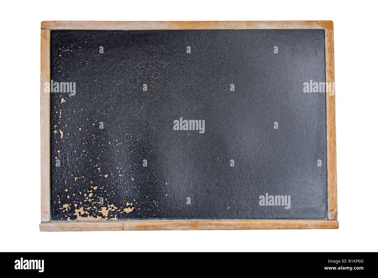 Blank vintage chalkboard isolated on white background Stock Photo - Alamy