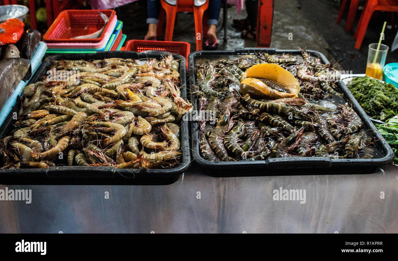 Kota Kinabalu, Sabah 20/09/2017, fresh seafood at night market in