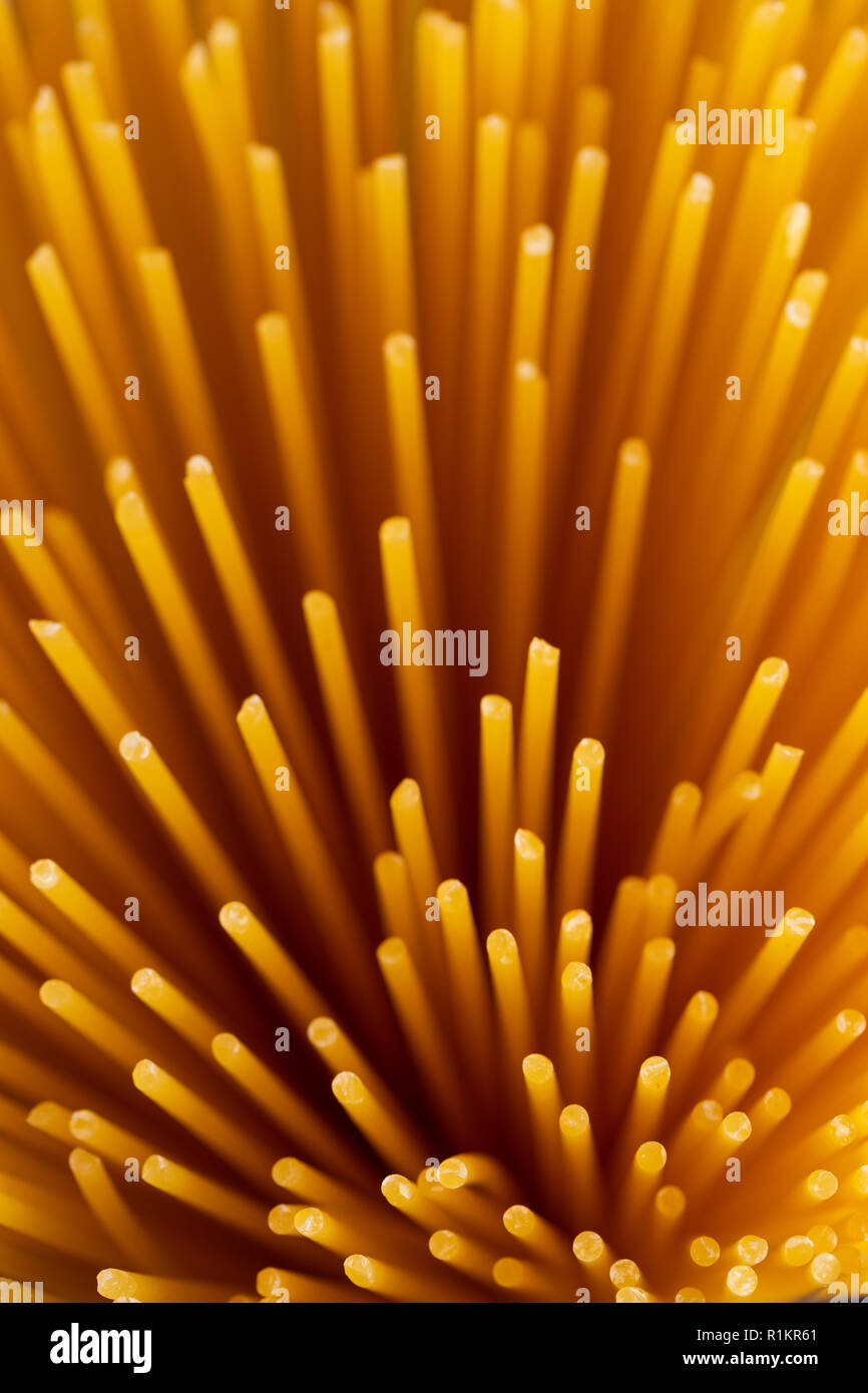 a bouquet of spaghetti on a dark background near Stock Photo