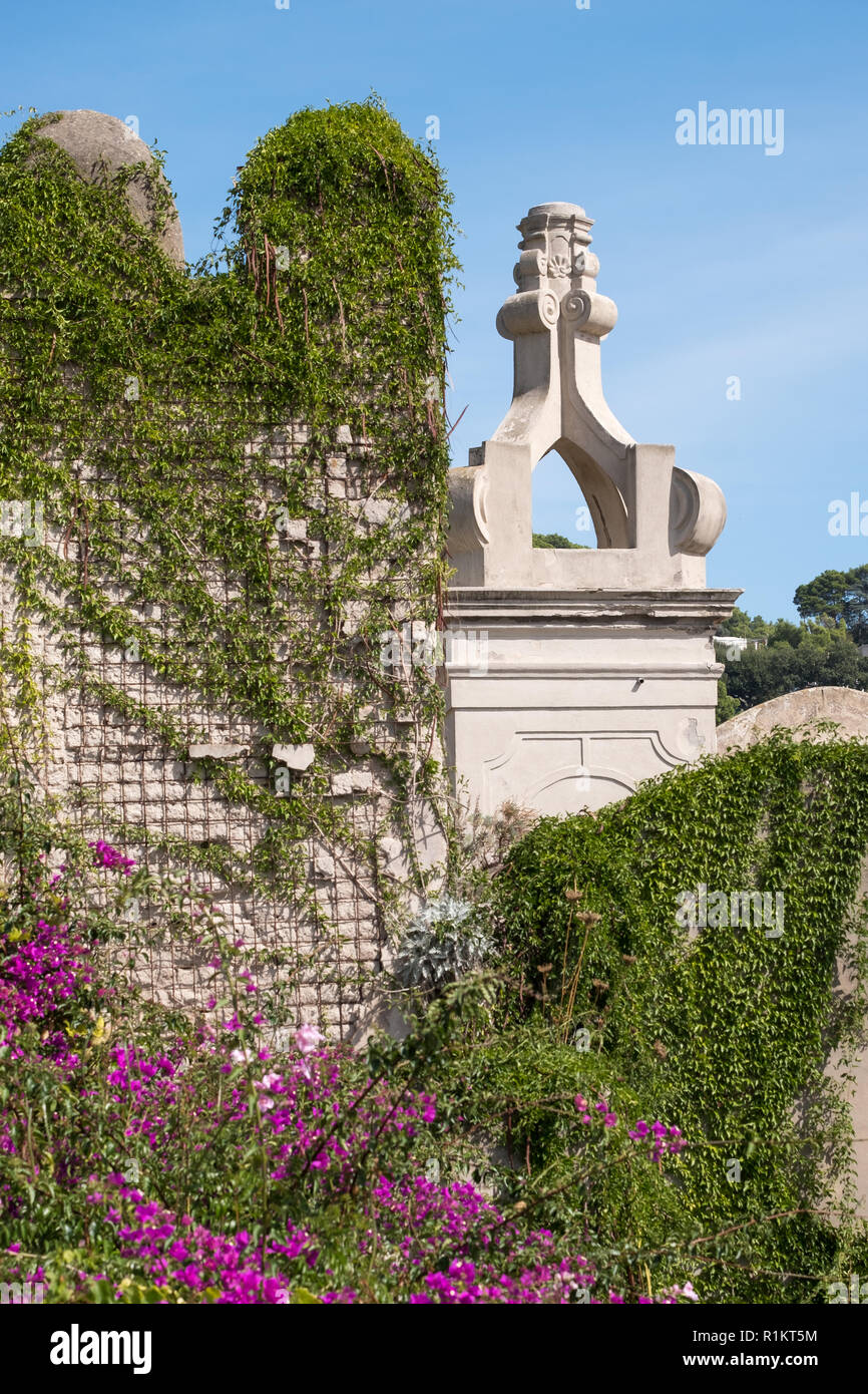 Capri, Italy. View of Certosa di San Giacomo, also known as the Charterhouse of St. Giacomo or the Carthusian Monastery, on the island of Capri, Italy Stock Photo