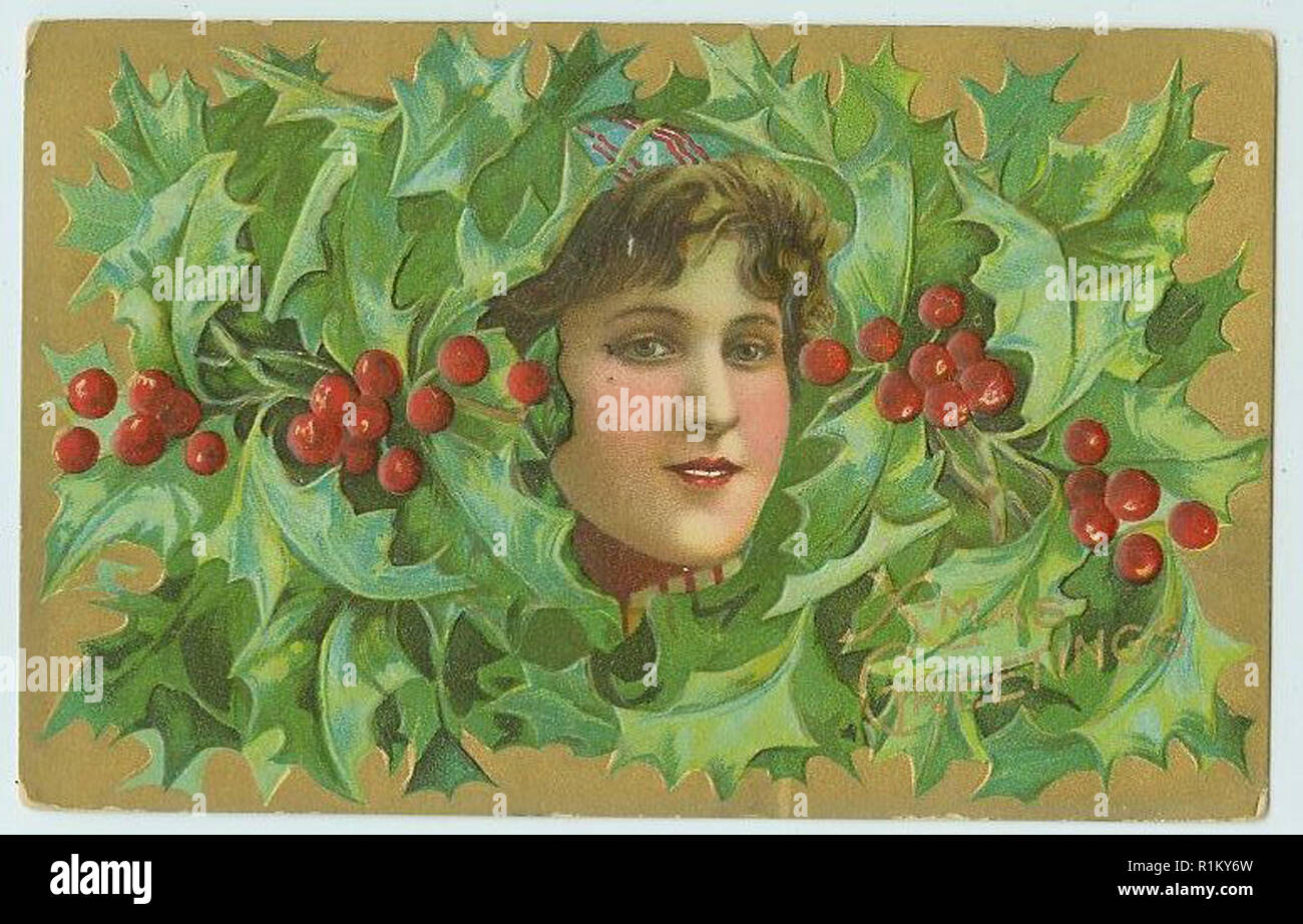 vintage christmas card design Stock Photo Alamy