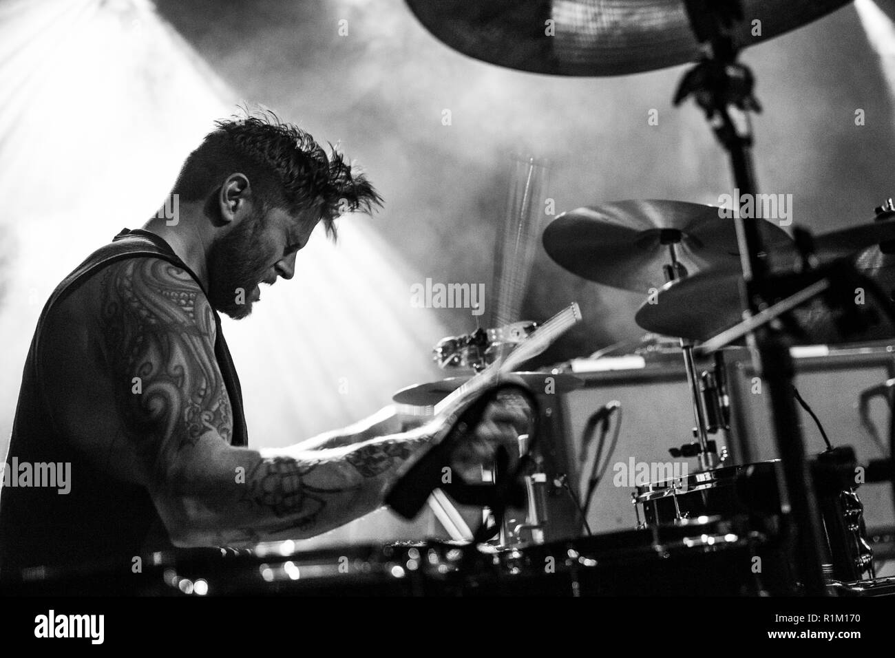Turbowolf (Blake Davies drummer) - 4th Nov 2018 - Newcastle Northumbria Institute - Live concert photography Stock Photo