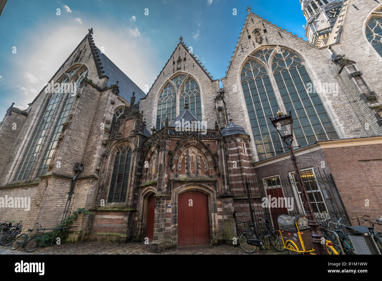 Amsterdam, Netherlands July 31, 2018 Back side view of Oude Kerk (Old Church) Amsterdam’s Amsterdam, Netherlands July 31, 2018 Back side view of Oude Kerk (Old Church) Amsterdam’s