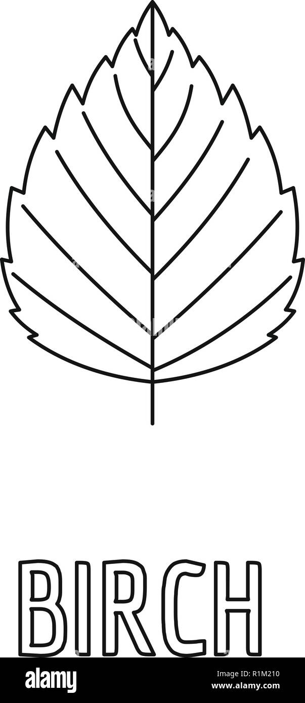 Birch Leaf Coloring Page Coloring Pages