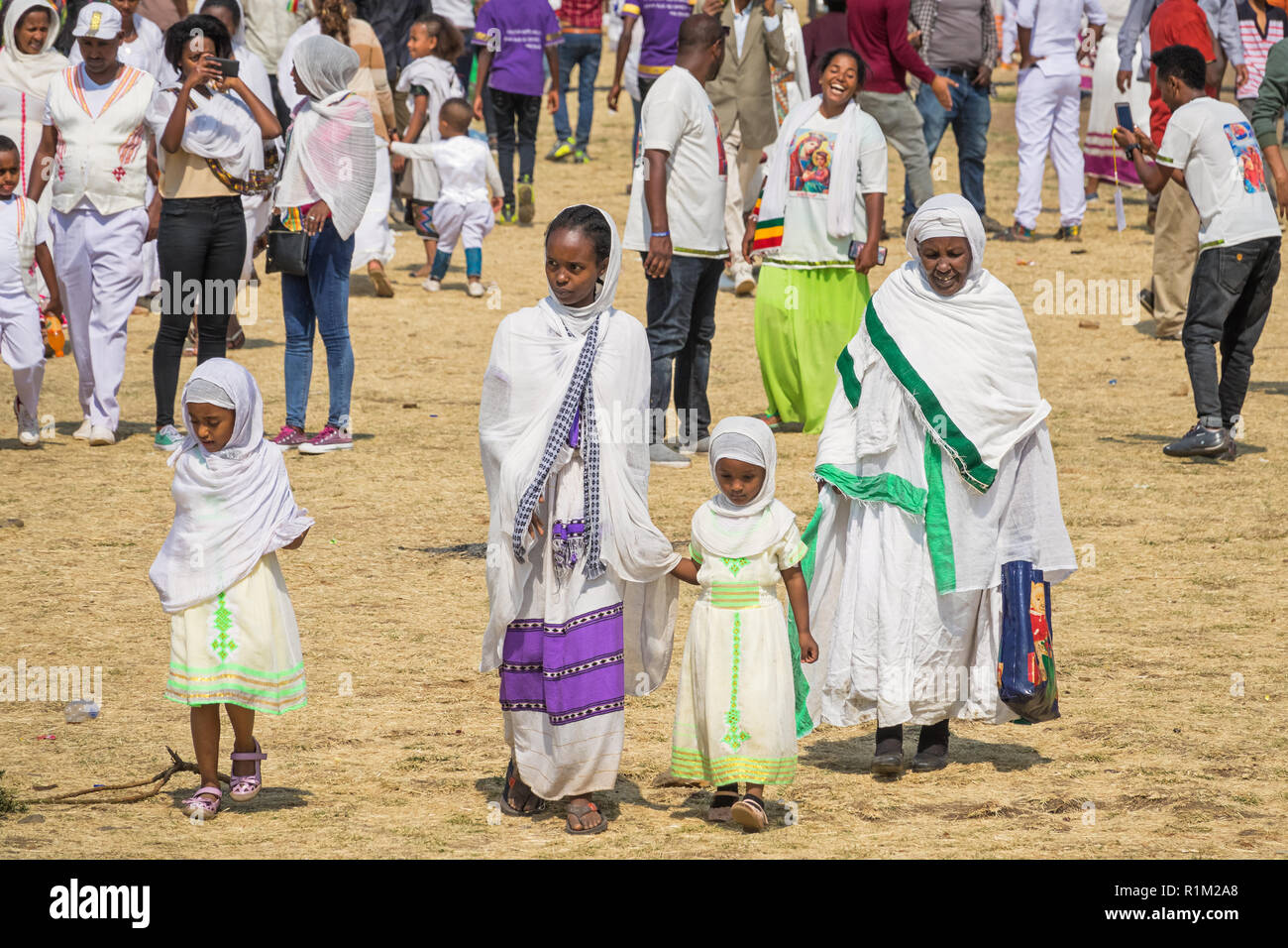 Timkat Festival in Addis Ababa Ethiopia Stock Photo