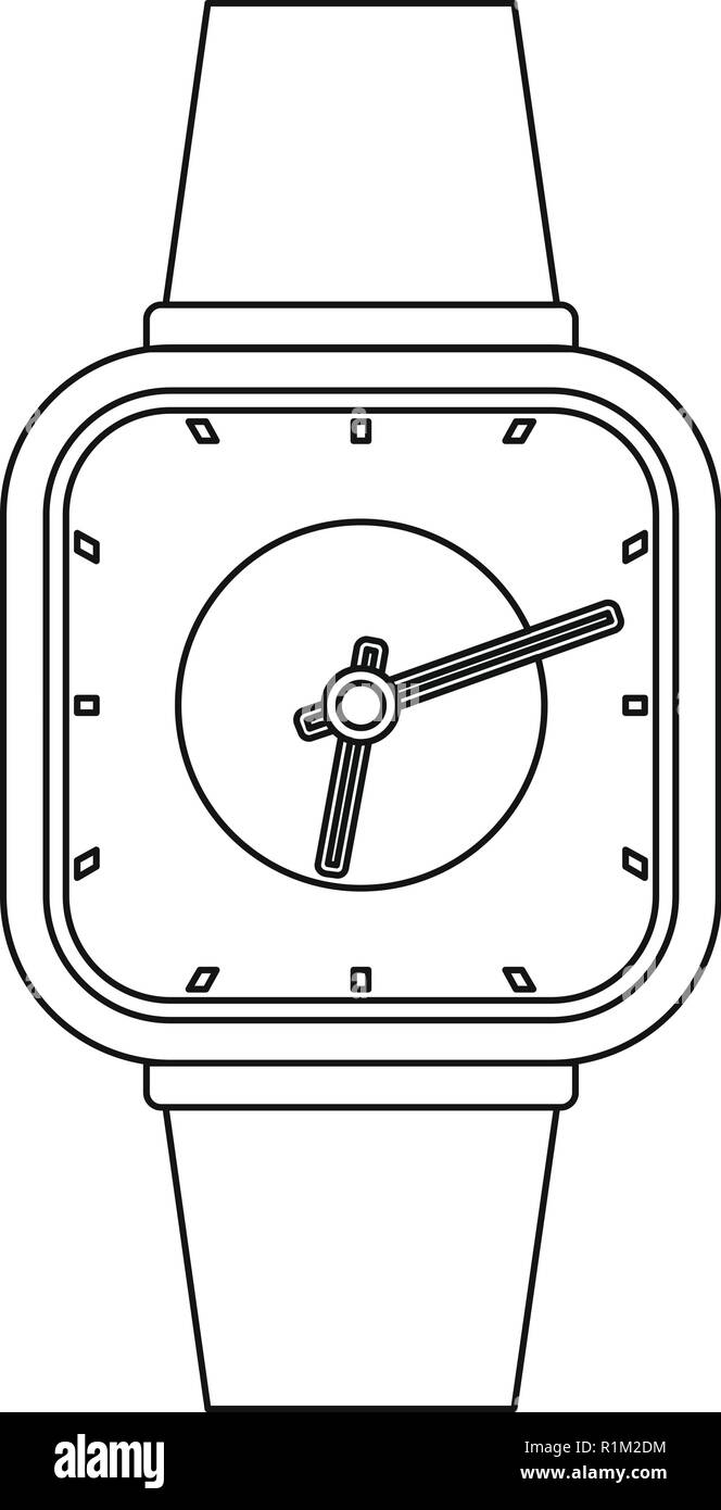 Man clock icon. Outline illustration of man clock vector icon for web ...