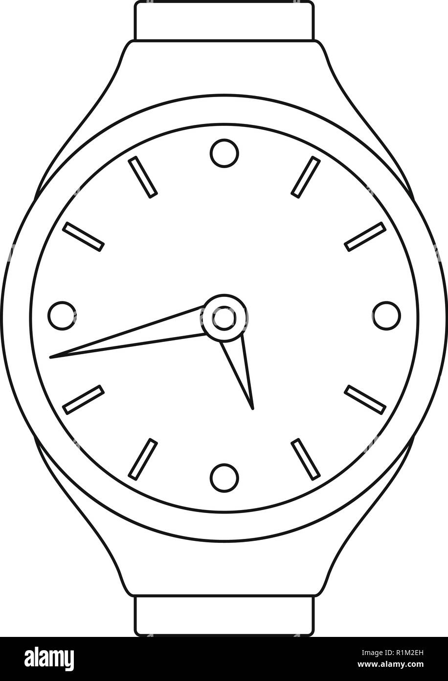 Mechanical clock icon. Outline illustration of mechanical clock vector ...