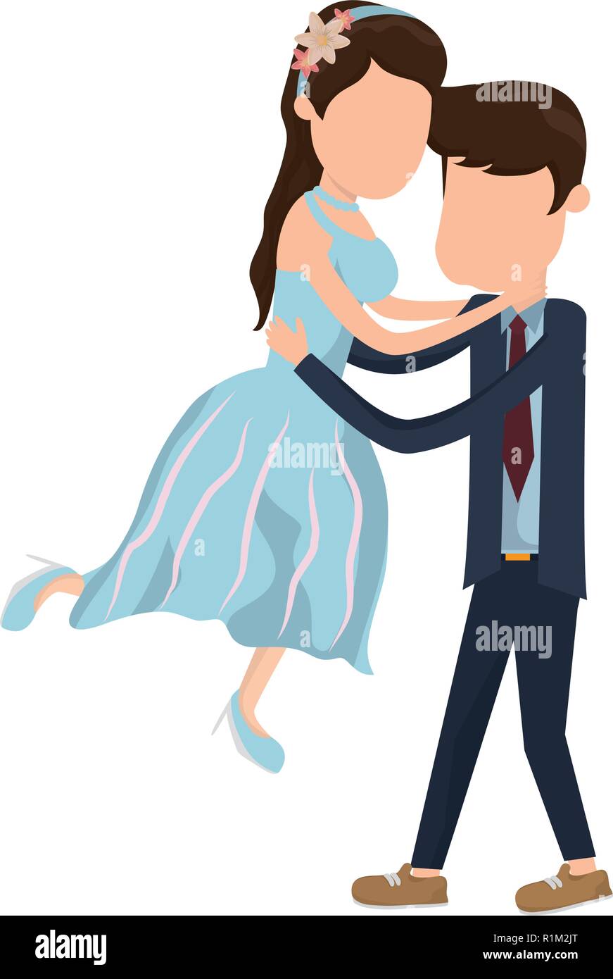 wedding couple dancing cartoon vector illustration graphic design Stock  Vector Image & Art - Alamy