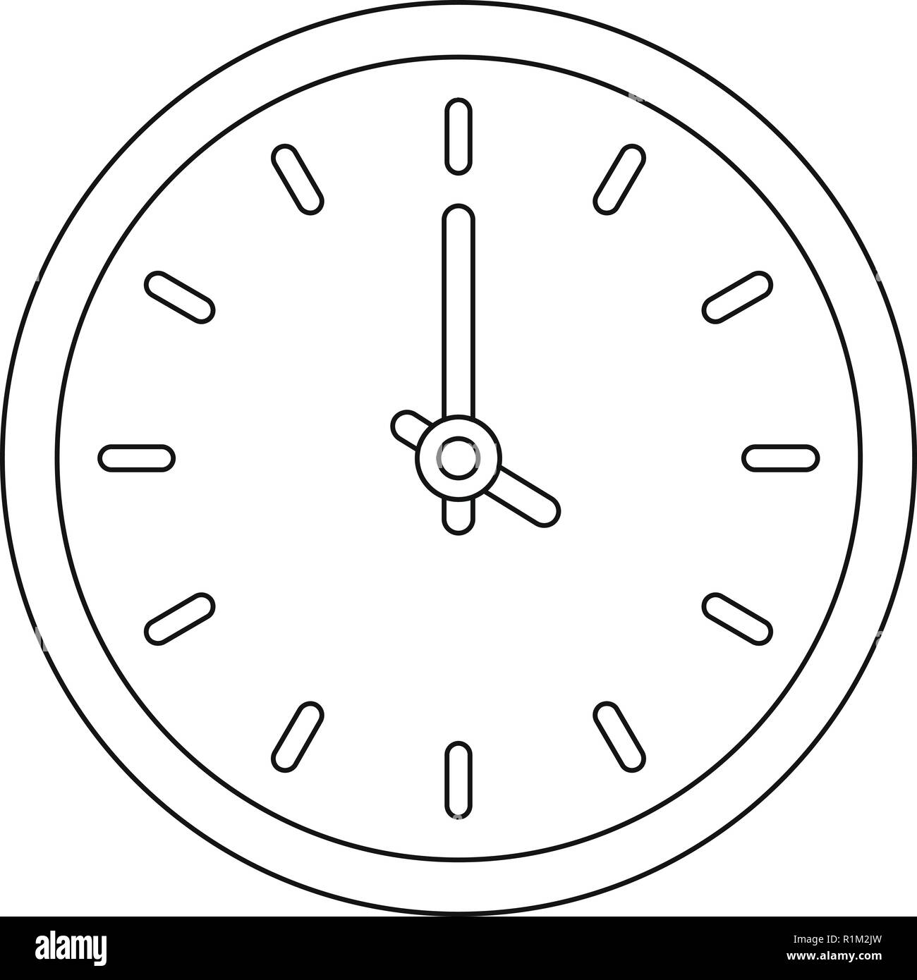 House clock icon. Outline illustration of house clock vector icon for ...