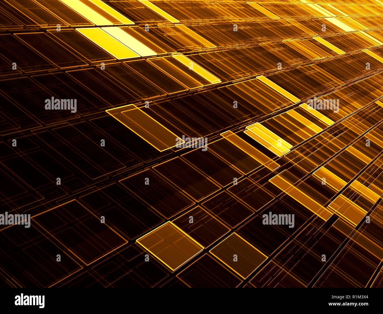 Golden diagonal tiles - technology background. Abstract computer-generated  image - fractal. Bright tech style backdrop for desktop wallpaper, covers  Stock Photo - Alamy