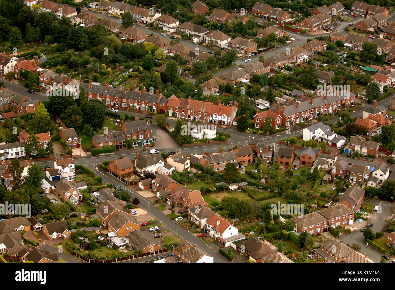 Aaerial view of Bridgnorth Rd, Wollaston, Stourbridge Stock Photo Alamy