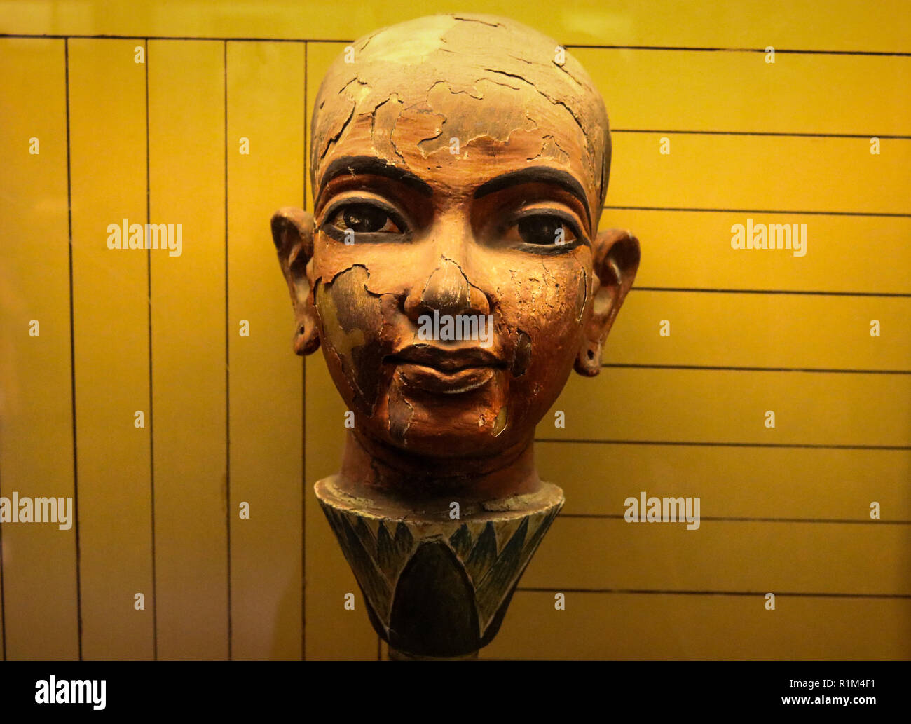 Tutankhamun statue, Indian Museum Kolkata, India Stock Photo