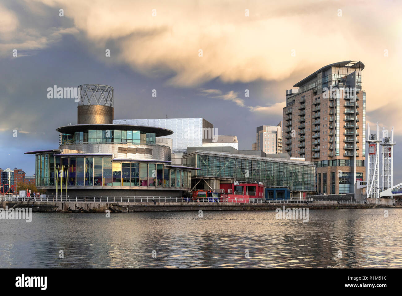 Lowry theatre complex Salford Quays. Stock Photo