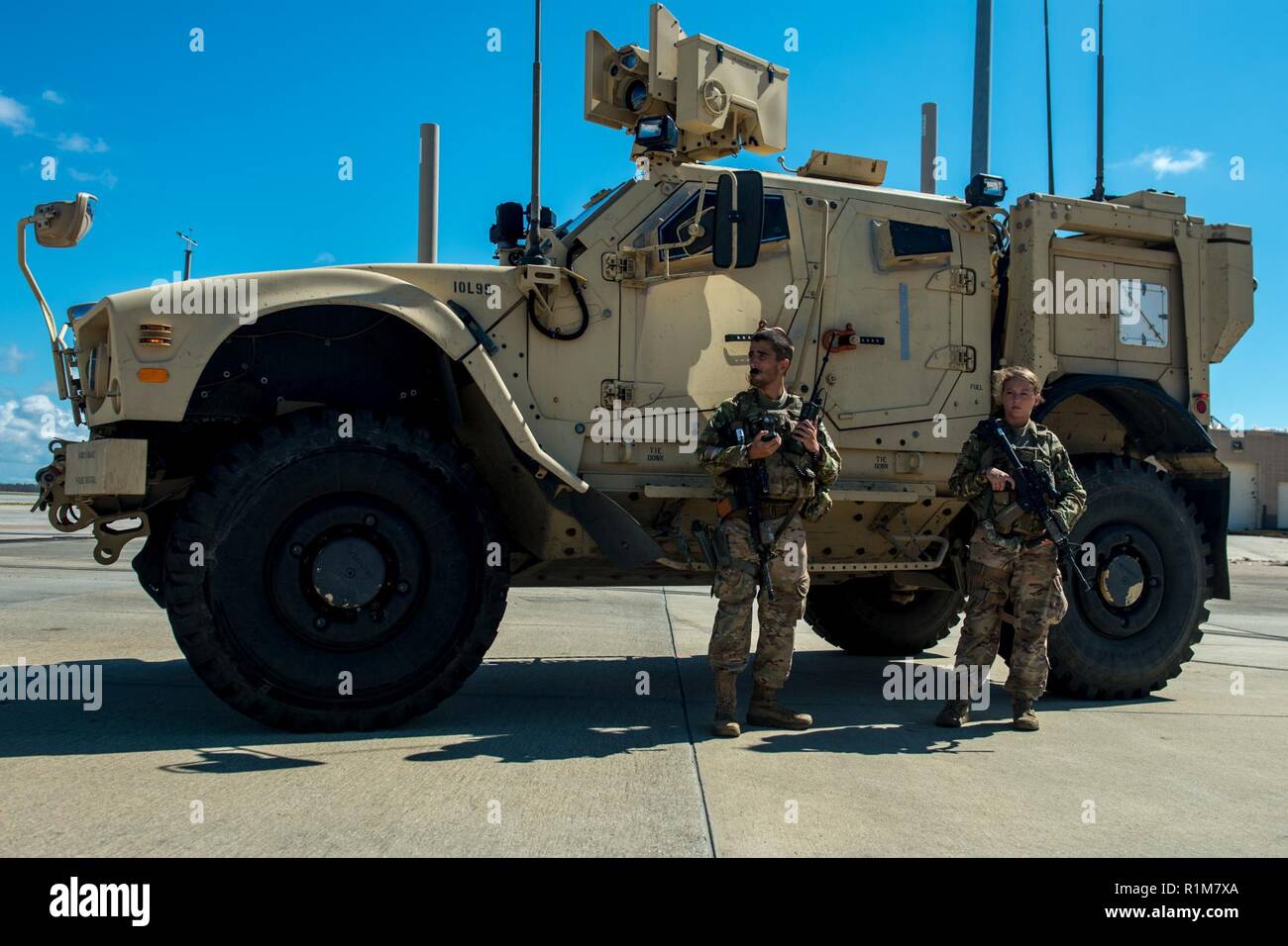 U.S. Air Force Security Forces base defenders, from the 822 base