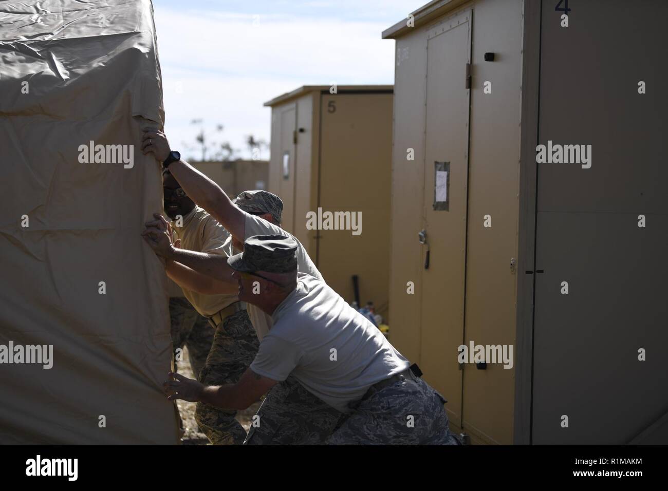Airmen from the 23d Civil Engineering Squadron, Moody Air Force Base