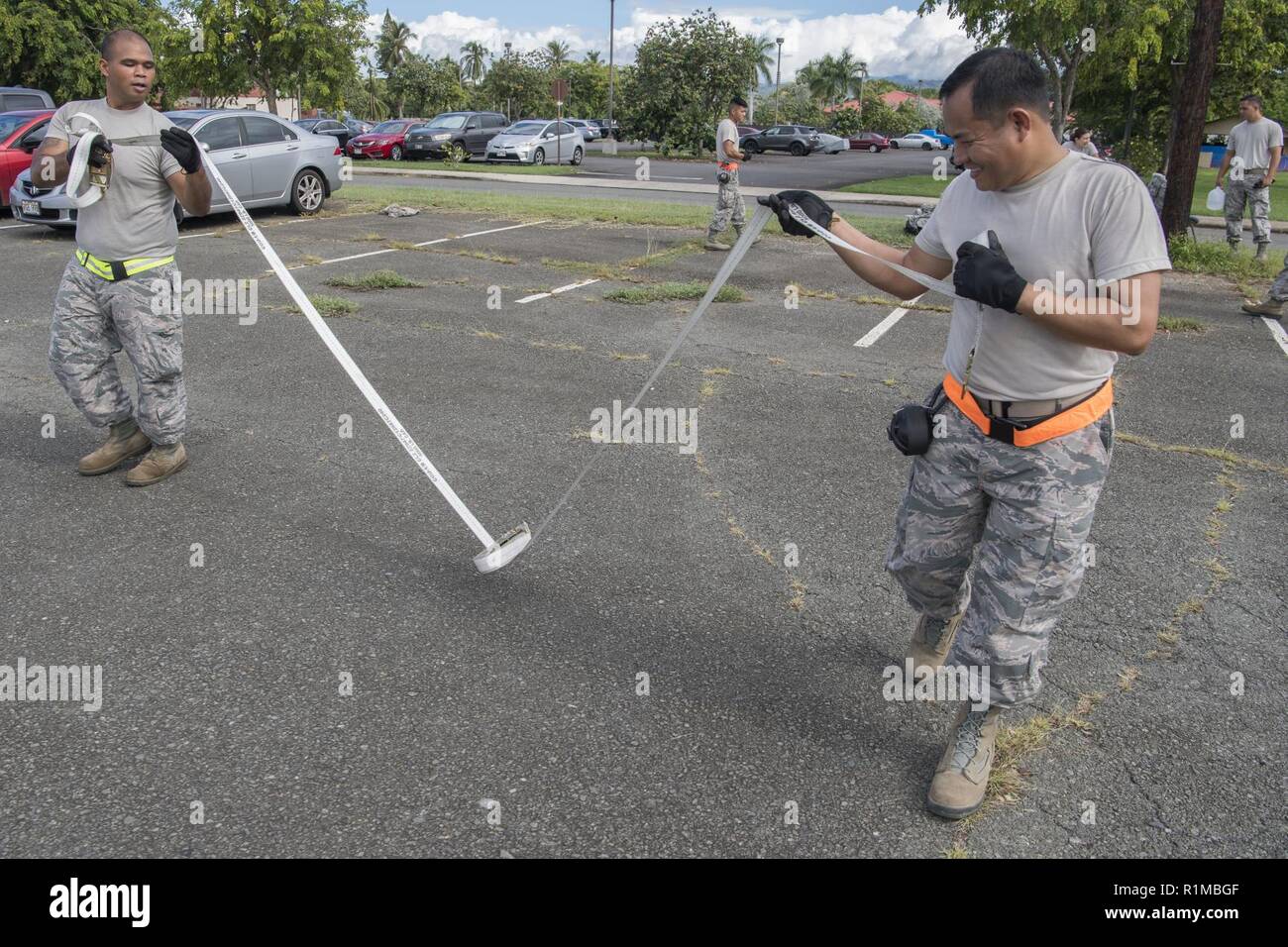 U.S. Air Force Master Sgt. Manuel Navalta and Staff Sgt. Jesse Garo ...