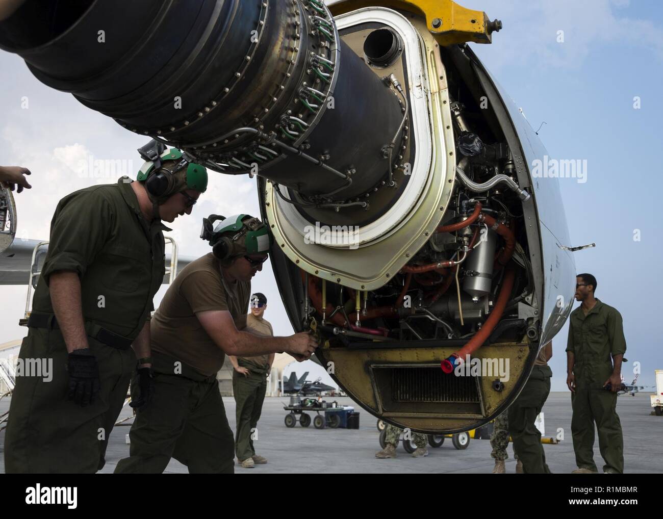 U.S. 5TH FLEET AREA OF OPERATIONS (Oct. 21, 2018) Aviation Machinist ...