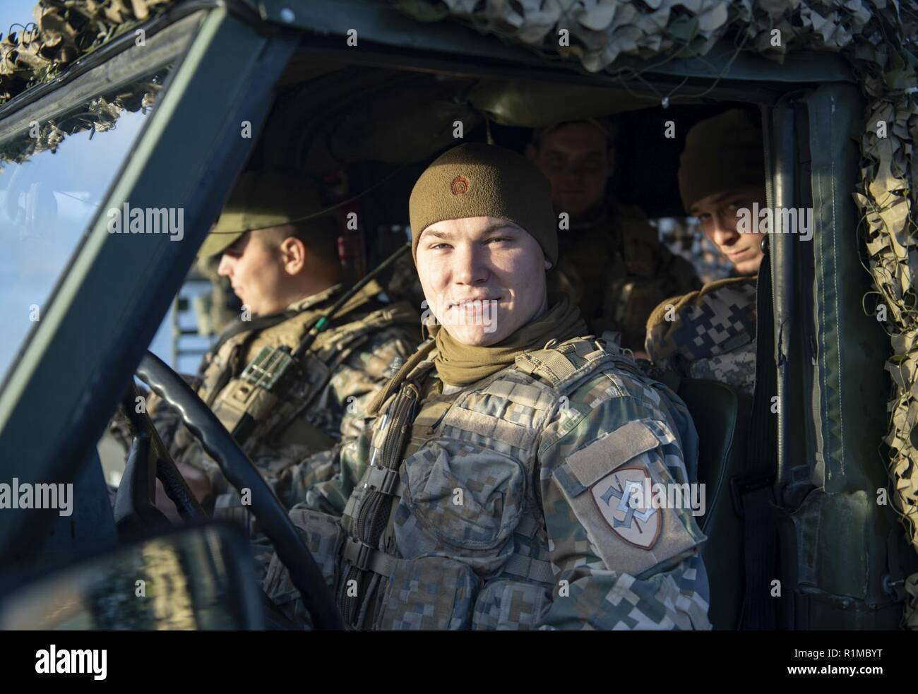 Vjtf Latvian Soldiers assigned to the 2nd Company Multinational Engineer ...